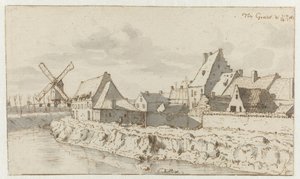 View of Grave, North Brabant by Barend Klotz (attributed to)