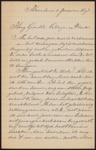 Letter to August Allebé by Barend Wijnveld