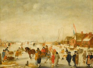 Enjoying the Ice by Barent Avercamp