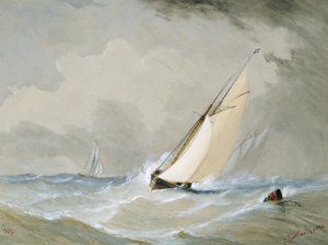 Miranda Working in from the Weilingen Light Ship in a Heavy Wind - Ostend