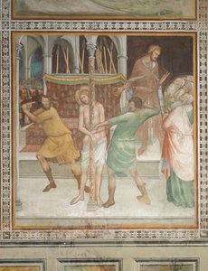 Scene from the New Testament: Flagellation of Christ by Barna da Siena