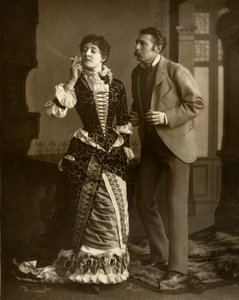 Mary Rorke and Charles Wyndham, British actors, 1882