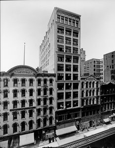 Clifton House, Thomas Church building and J. P. Atwater building, Chicago, Illinois, USA, c.1900 by Barnes and Crosby