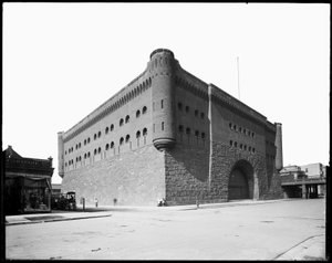 First Regiment Armory, Chicago, Illinois, USA, c.1891 (b/w photo) by Barnes and Crosby