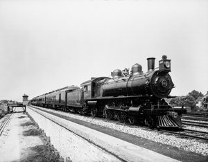 Pennsylvania Limited train, Chicago, Illinois, USA, c.1908 by Barnes and Crosby