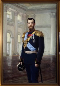 Portrait of Tsar Nicholas II of Russia in 1900 by Baron Ernest Friedrich von Liphart