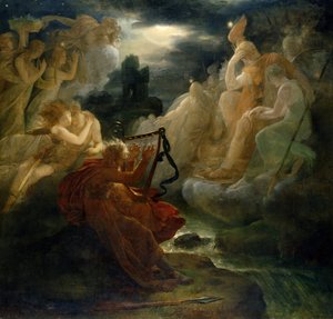 On the Bank of the Lora, Ossian Conjures up a Spirit with the Sound of His Harp