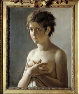 Portrait of a girl in bust by Baron Pierre Narcisse Guerin