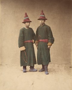 Two Chinese Men in Matching Traditional Dress