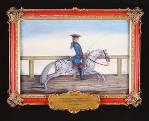 No. 29 A Dappled Grey Horse of the Spanish Riding School Performing a Dressage Movement