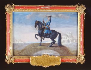 No. 38 A Neapolitan Calabrian Horse of the Spanish Riding School Performing a Dressage Movement Called the Piaffe