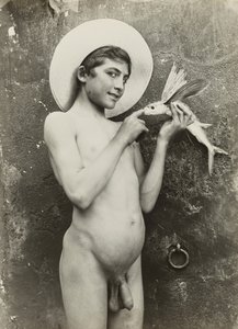 Boy with Fish by Baron Wilhelm von Gloeden