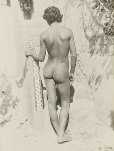 Nude Youth at Staircase by Baron Wilhelm von Gloeden