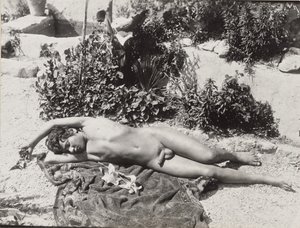 Reclining Nude Young Man by Baron Wilhelm von Gloeden