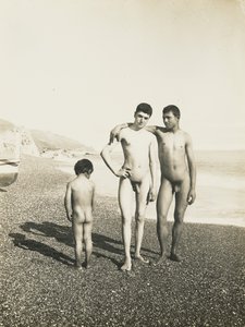Two Youths and Boy on Beach by Baron Wilhelm von Gloeden
