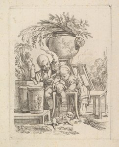 Two Children, One Playing the Drum by Baron de Thiers Louis Antoine Crozat