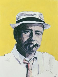 Portrait of Jack Lemmon, illustration for The Daily Mirror Colour Supplement, 1964