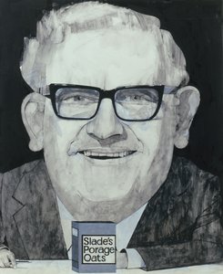 Portrait of Ronnie Barker, illustration for The Listener, 1970s