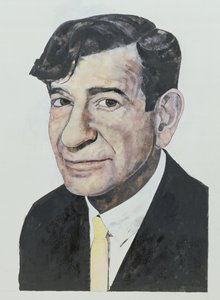 Portrait of Walter Matthau, illustration for The Daily Mirror Colour Supplement, 1964