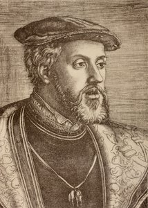 Portrait of Charles Quint, published in 1920 by Barthel (after) Beham