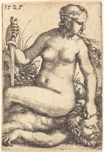 Judith Seated on the Body of Holofernes by Barthel Beham
