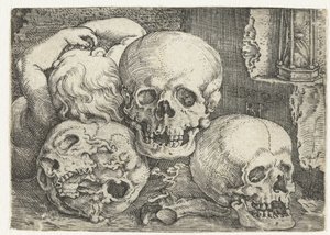 Child with Three Skulls by Barthel Beham