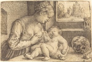 Madonna with Skull by Barthel Beham