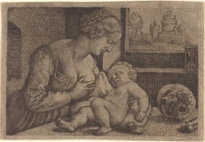 Madonna with Skull by Barthel Beham