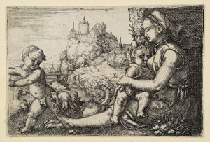 Mother with Two Boys by Barthel Beham