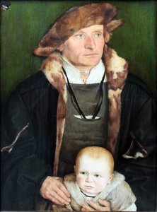 Portrait of Hans Urmiller and His Son by Barthel Beham