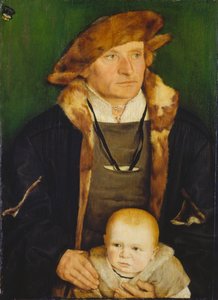 Portrait of Hans Urmiller and his Son by Barthel Beham
