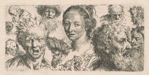 Studies of Eleven Heads by Bartholomäus Ignaz Weiss