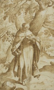 Saint Dominic Reading by Bartholomaeus Spranger