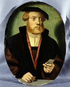 Portrait of a Young Man Wearing a Fur Lined Cape