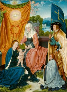 Virgin and Child with Saint Anne, Saint Gereon, and a Donor by Bartholomaeus the Elder Bruyn