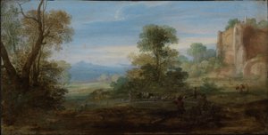 Italian Landscape with Ancient Ruins by Bartholomeus Breenbergh