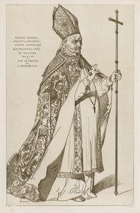 Philippe Rovenius, Archeveque de Philipopoli, vicair apostolique, aux provinces-unies de Hollande, 1648-55. After a painting by B Breenbergh
