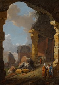 Roman Ruins with Turbaned Figures by Bartholomeus Breenbergh