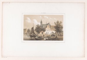 Cityscape with River and Church