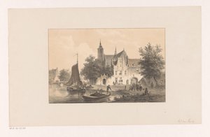 Cityscape with River and Church