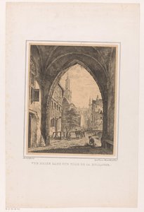 Cityscape from Under a Gate