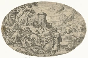 Elisha Curses the Children by Bartholomeus Willemsz. Dolendo
