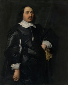 Portrait of a Gentleman in a Black Satin Doublet by Bartholomeus van der Helst