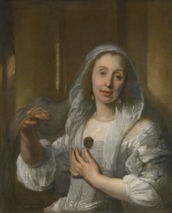 Portrait of a Woman in White by Bartholomeus van der Helst