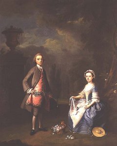 Edward Harley, 4th Earl of Oxford, and his sister Sarah by Bartholomew Dandrige