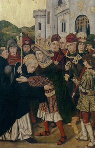 King Ferdinand I of Castile Welcomed Saint Dominic of Silos by Bartolomé Bermejo