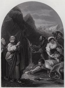 Moses smiting the Rock by Bartolome Esteban (after) Murillo