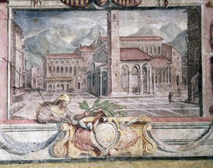 Bedroom, Frieze Depicting Towns under Medici Rule, Pistoia (detail) by Bartolomeo Ammannati
