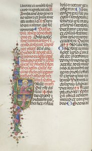 Missale: Fol. 116: Saint Matthew with Angel by Bartolomeo Caporali