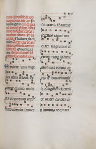 Missal: Fol. 153: Music for Exultet, 1469 by Bartolomeo Caporali